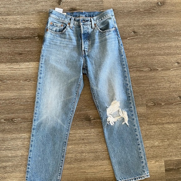 Levi's Blue Straight Jeans Vintage-Inspired Denim - Picture 3 of 7